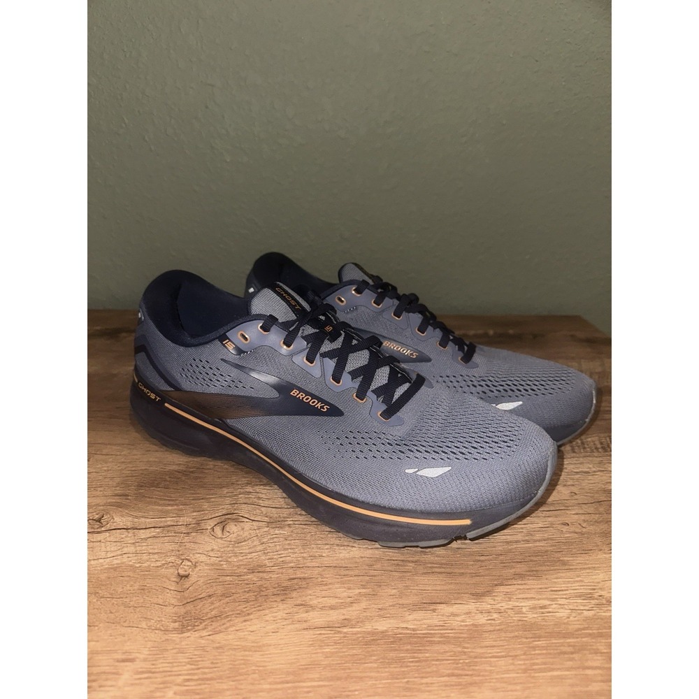 Brooks Ghost 15 Mens Running Shoes Blue Orange 1103931D025 Size 12.5